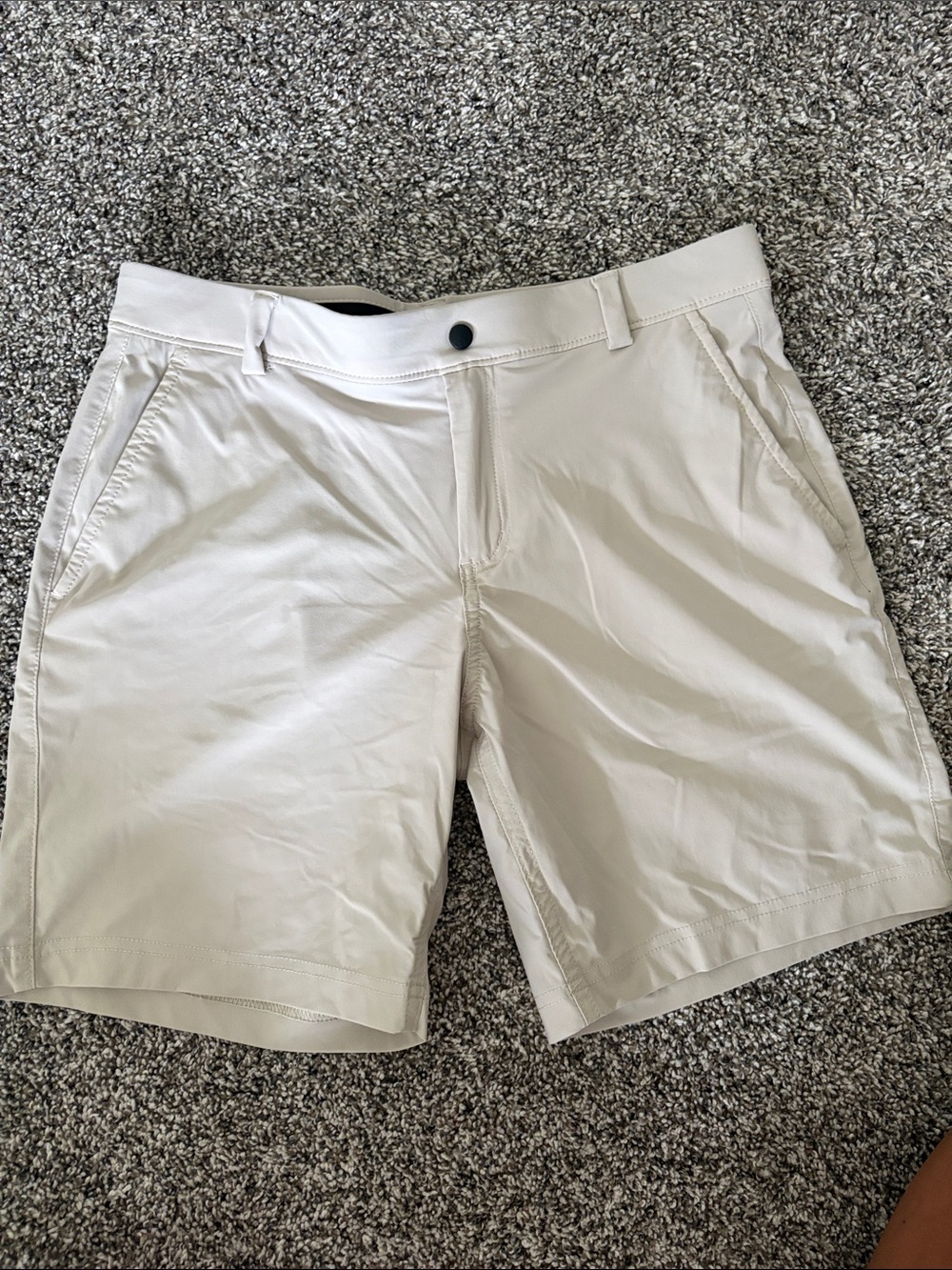 PGA Tour youth Cream Flat-Front Golf Shorts
